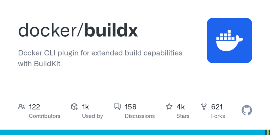 Docker Buildx releases page logo generated by GitHub